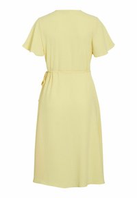VILA VILOVIE WRAP DRESS - Hverdagskjole - pale banana