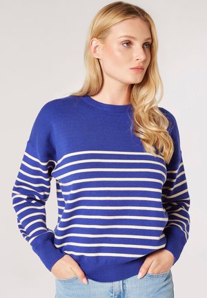 Apricot CREW NECK STRIPE - Strickpullover - blue