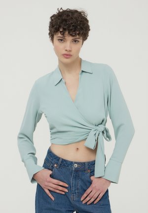 WITH KNOT - Camicetta - verde acqua chiaro