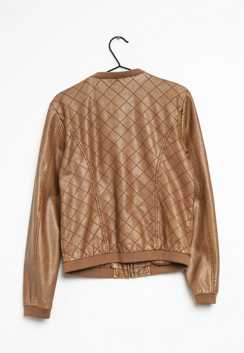 VILA Lederjacke brown/braun (Pre-owned) Zalando