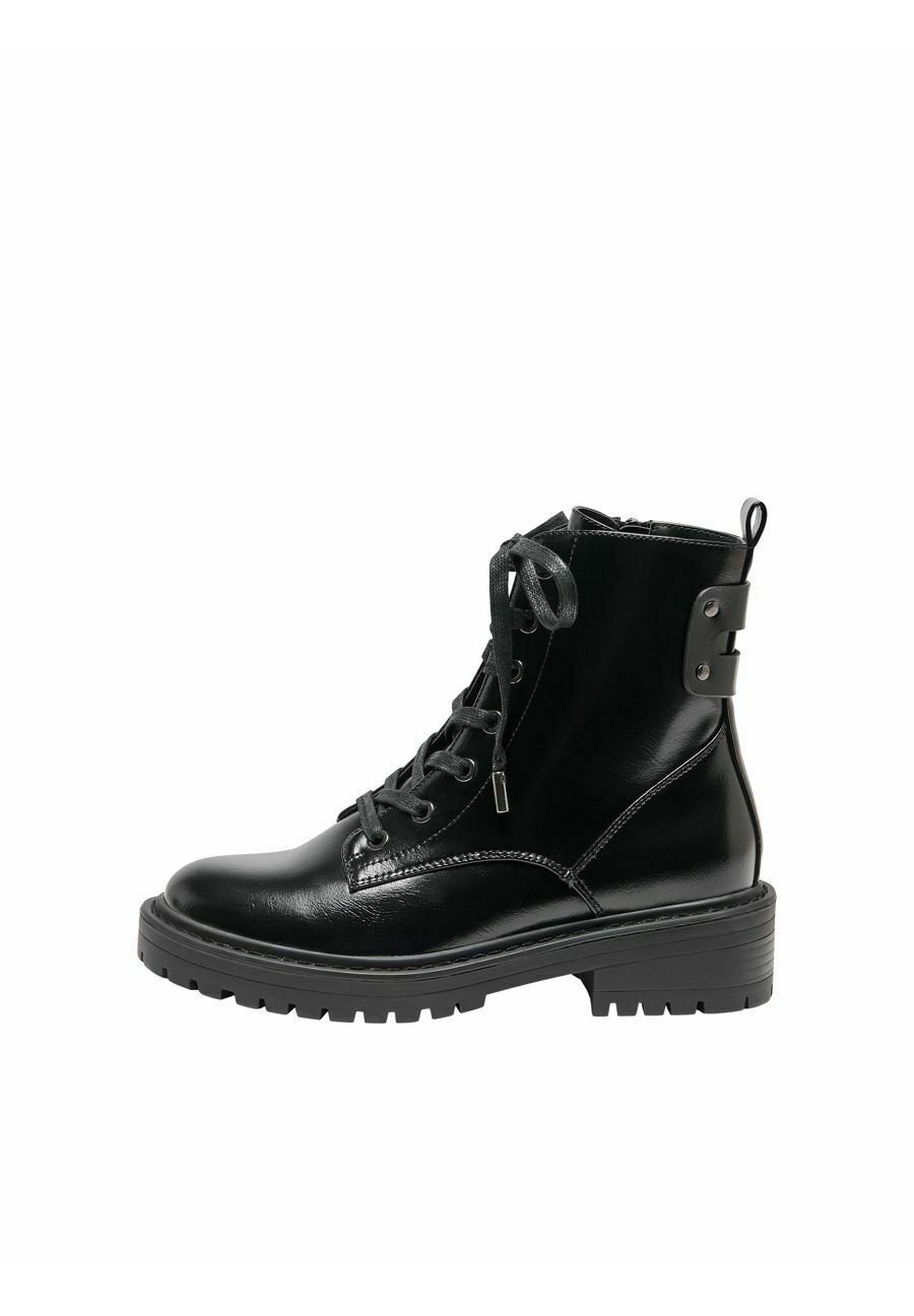 ONLY SHOES Enkellaarsjes met plateauzool - black/zwart - Zalando.be