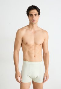 Világoszöld pamut boxer alsónadrág, puha tapintással, logós derékrésszel. A szabás testhez simuló, modern szilhuettet kínál.