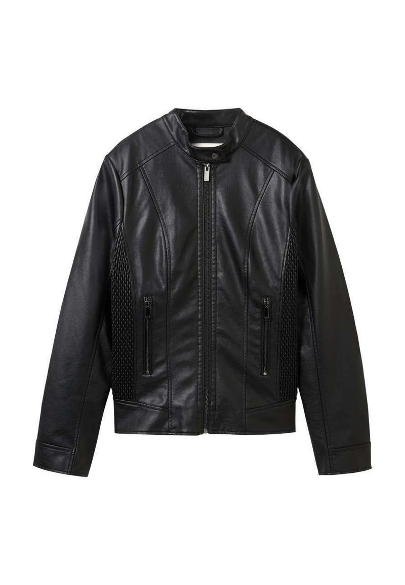 TOM TAILOR Faux leather jacket noir/black Zalando