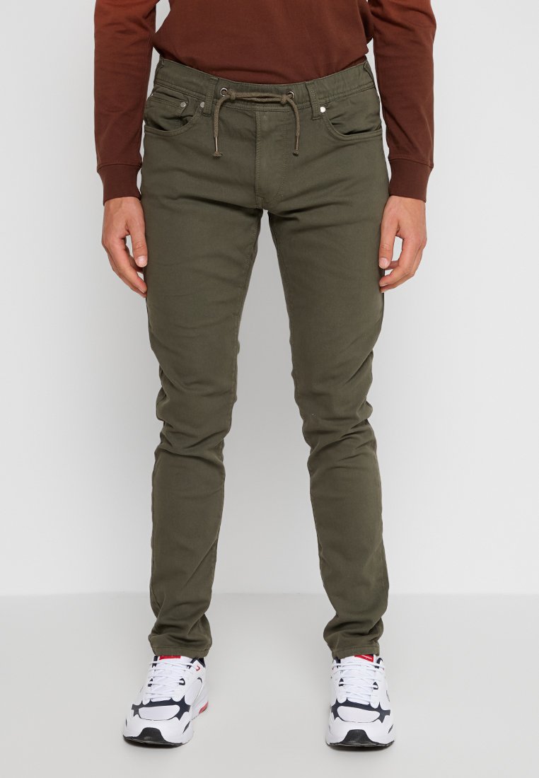 Pepe Jeans Slim fit jeans olijfgroen Pepe Jeans Slim fit jeans olijfgroen