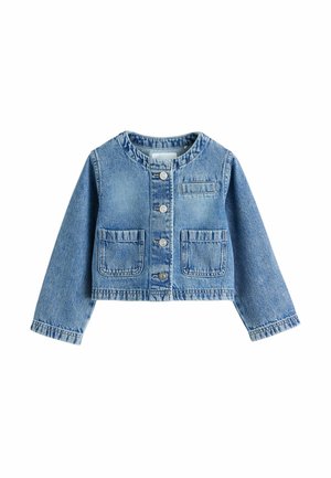 REGULAR FIT - COLLARLESS - Giacca di jeans - mid blue