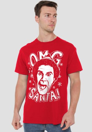 Cotton Soul, ELF/OMG SANTA - T-Shirt print - red