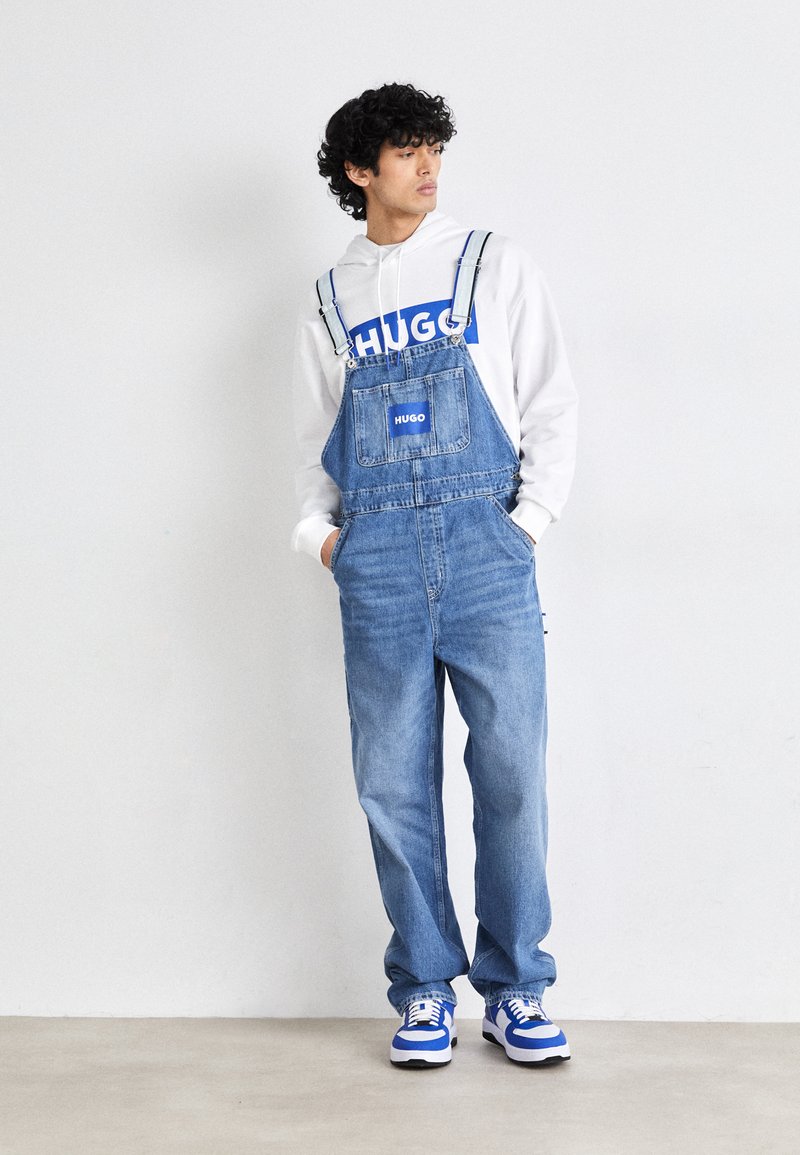 HUGO DUNGAREE - RELAXED & LOOSE FIT - Salopete - medium blue