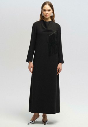 WITH FRINGE DETAIL - Maksi garuma kleita - black