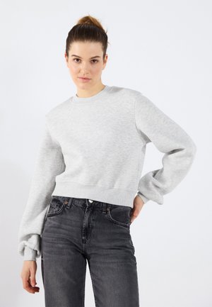 Collegepaita - mottled light grey