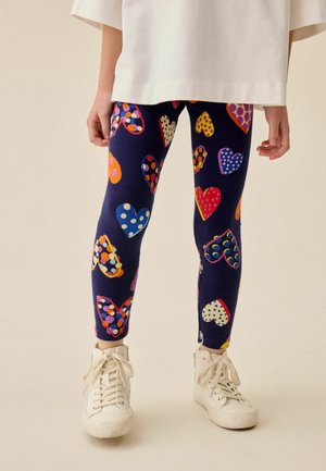 Next, REGULAR FIT - LEGGINGS   - Legíny – nohavice - navy blue heart