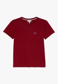 Lacoste TEE TURTLE NECK - Jednoduché tričko - bordeaux