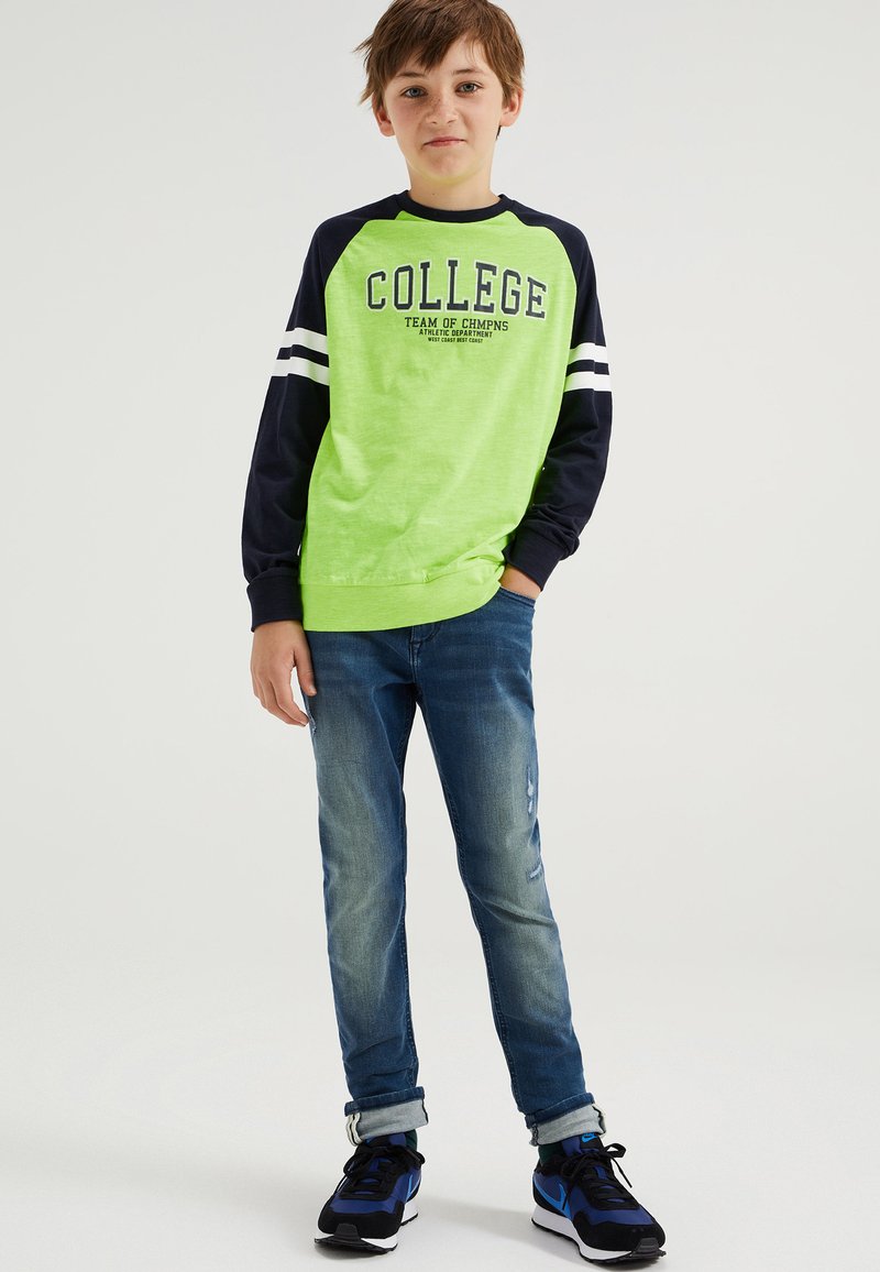 WE Fashion Slim fit jeans donkerblauw