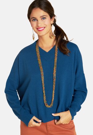 AMPLE  - Strickpullover - petrole