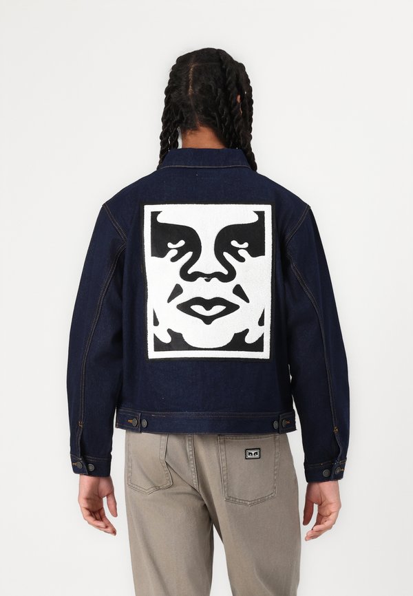 ICON HARDWORK ZIP UP JACKET - Denim jacket - rinse indigo