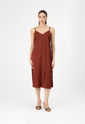 GAP CRINKLE SLIP - Jurk - dark red