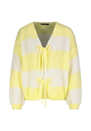 MIT SCHLEIFEN - Strickjacke - yellow