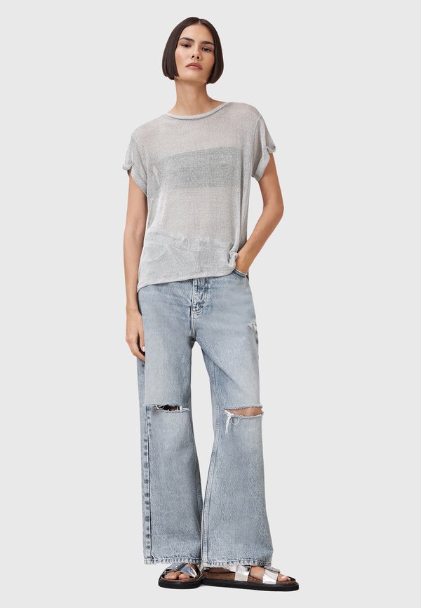 THEA SPARKLE TOP - Top - "metallic silver"2