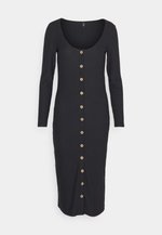 ONLY Damen Bodycon Kleid – Figurbetont Mit V-Ausschnitt & Knopfleiste