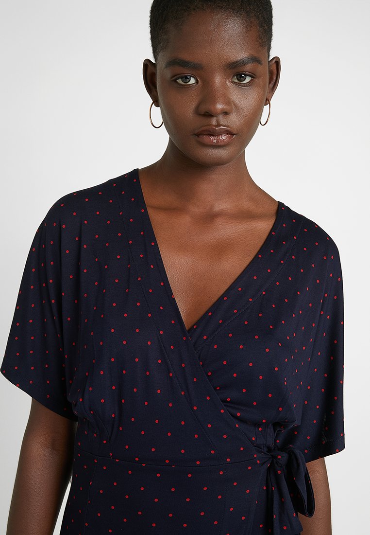 whistles spot wrap jersey dress