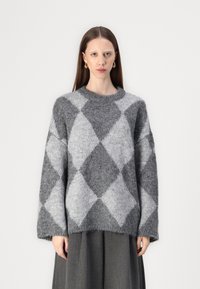 Noisy May NMSUTTON OVERSIZE  - Pulover - dark grey melange
