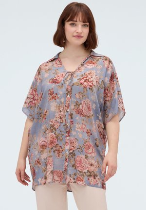 Fiorella Rubino CAMICIA CON STAMPA FLOREALE - Hemdbluse - azzurro