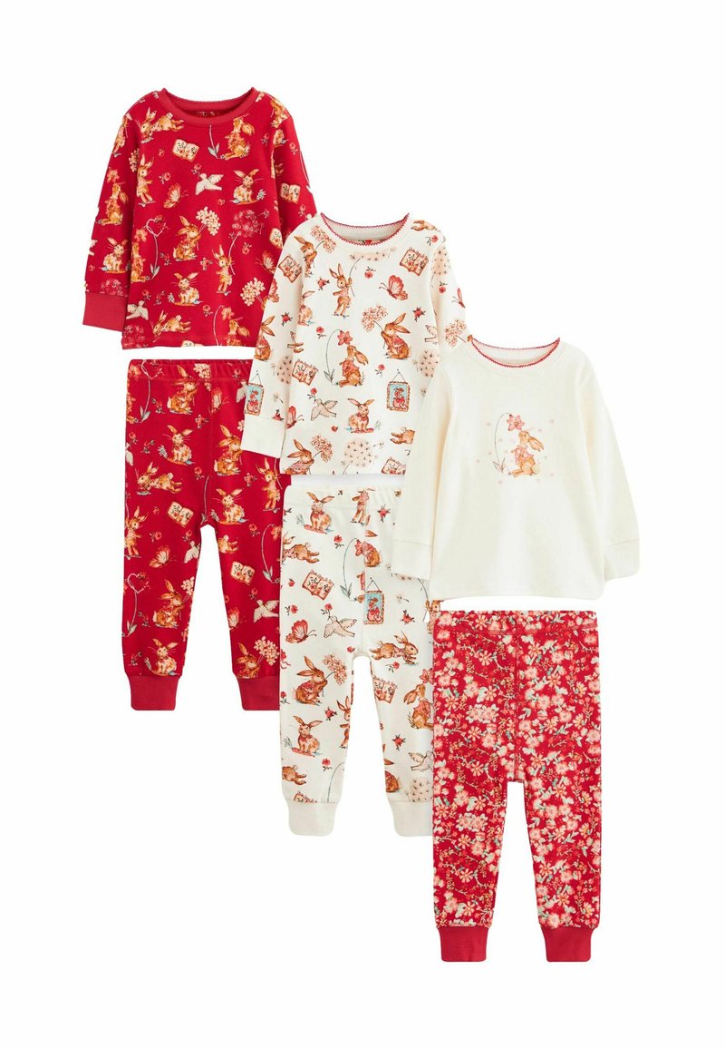 Next 3 PACK SET STANDARD - Komplet pidžame - red cream bunny