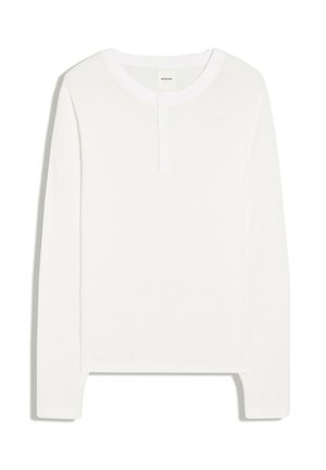 Bershka, HENLEY COLLAR - JERSEY - T-shirt à manches longues - white