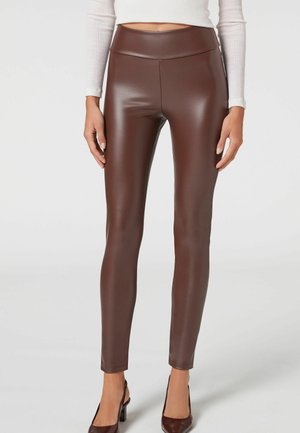 Leggings - dark red