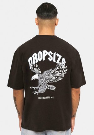 Dropsize EAGLE - Marškinėliai su spaudiniu - washed black