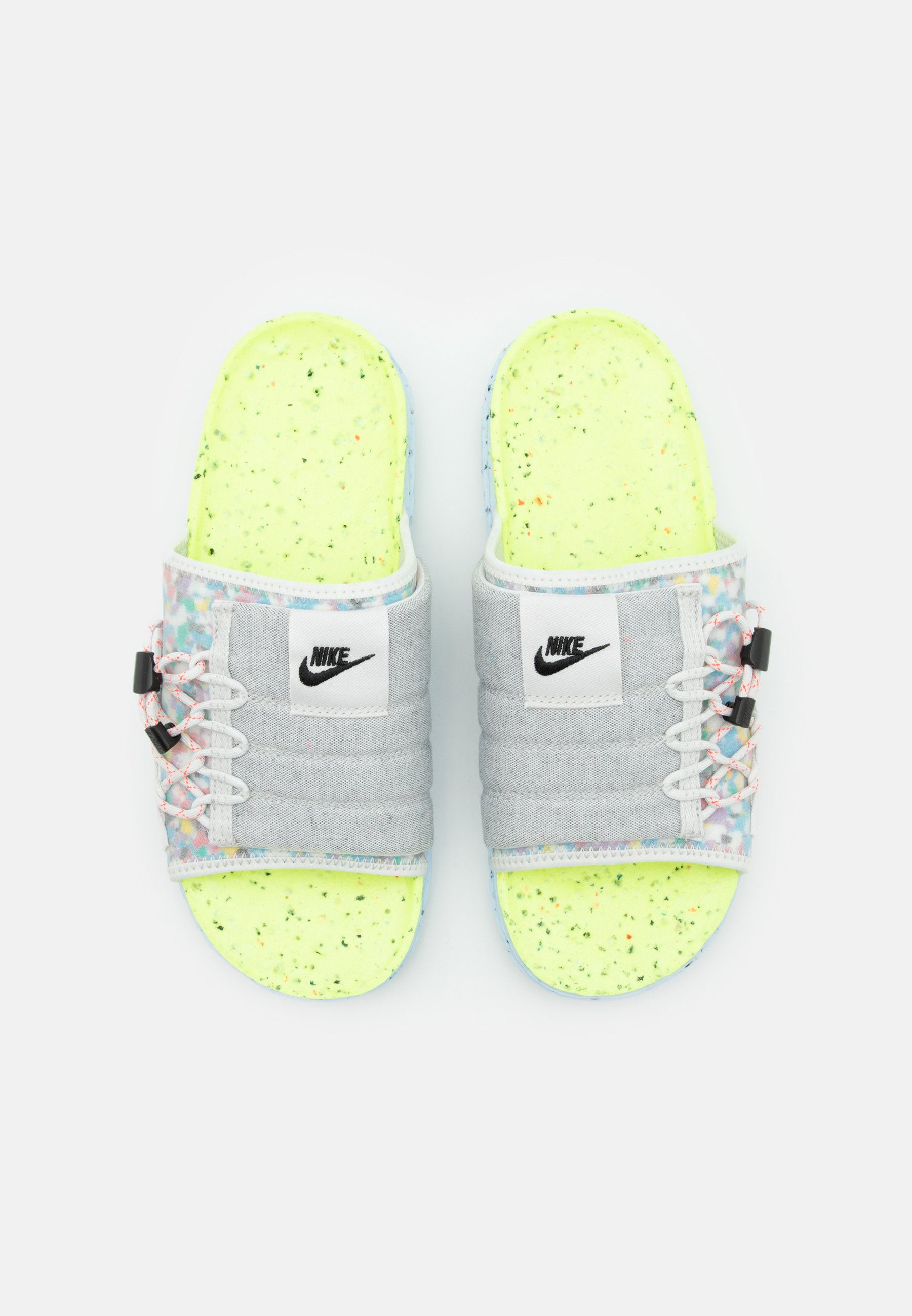 nike asuna crater slide platinum tint black volt stores