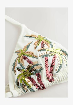Next Bikini-Top - white palm sequin