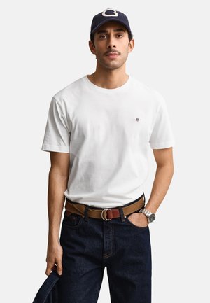 GANT REG SHIELD SS T-SHIRT - T-shirt basic - white