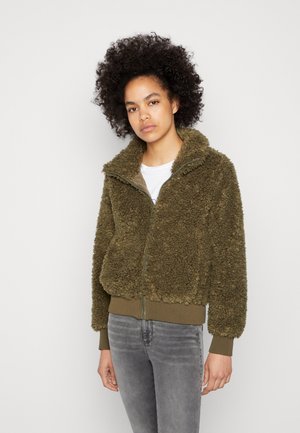 ONLELLIE SHERPA - Fleece jacket - olive night