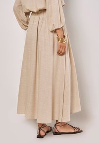Apricot MIDI - Pliceret nederdel /Nederdele med folder - stone