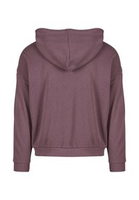 Felpa con cappuccio in mauve, caratterizzata da una vestibilità comoda, maniche lunghe, polsini e orlo a costine realizzati in un morbido tessuto leggermente testurizzato.