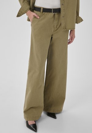 MID X- WIDE - Nadrágok - light capers washed