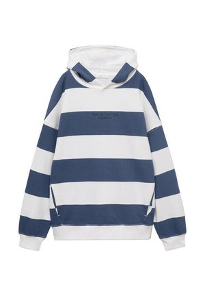 STRIPED - Hoodie - dark blue