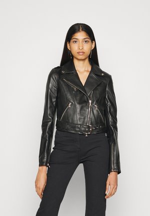 GIUBBOTTO - Leather jacket - nero