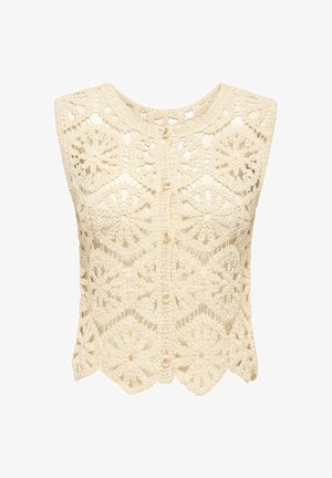 JDY, KNITTED TOP JDYVIC KNITTED TOP - Weste - tapioca