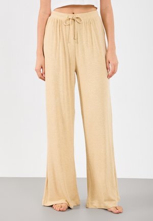 2 PACK - Pyjamahousut/-shortsit - dark grey melange/beige melange