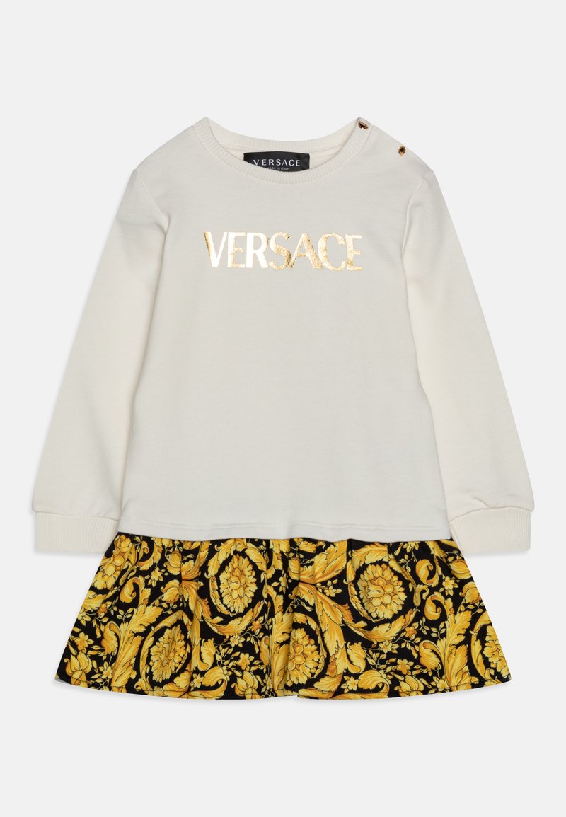 Versace BABY DRESS LOGO BAROCCO KIDS Robe de jour bianco/oro/nero