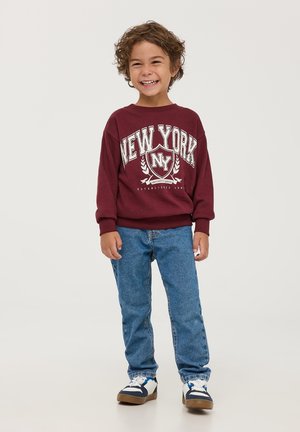 Terranova LEGGERA STAMPA SPORT SENZA CAPPUCCIO - Felpa - bordeaux