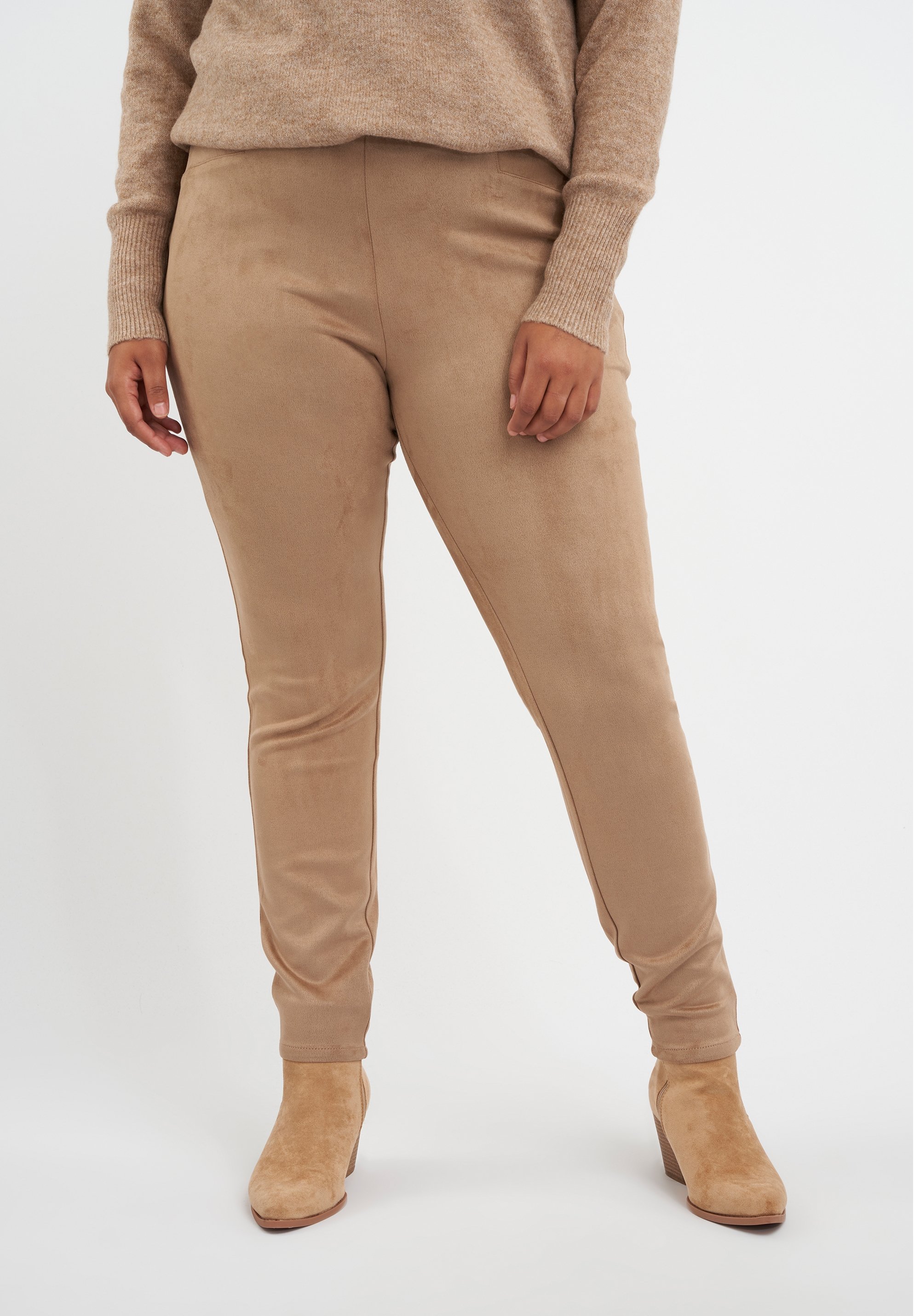 MS Mode TREGGING TREGGING VAN IMITATIESUEDE - Broek - sand/beige -  Zalando.nl