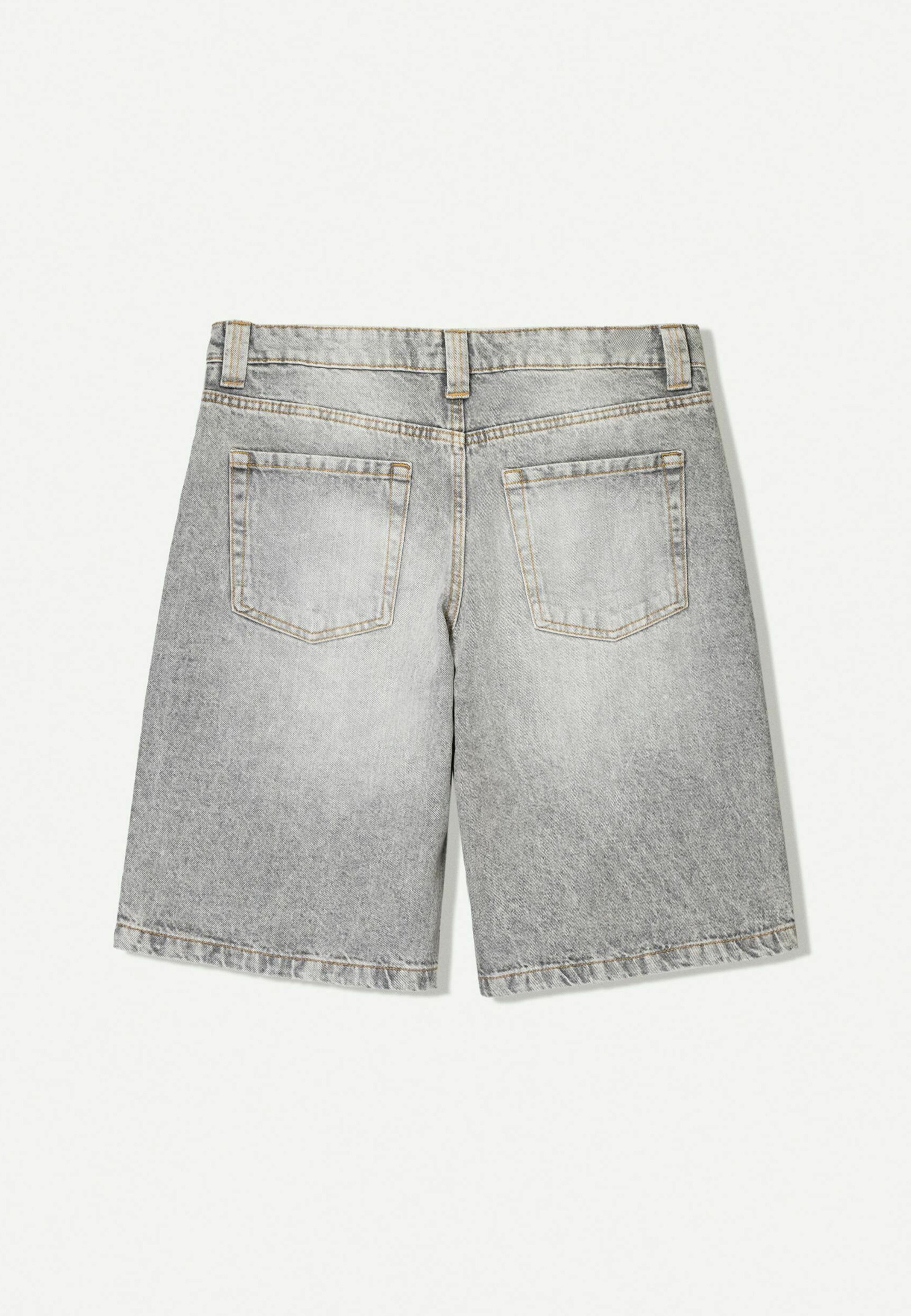 Bershka BAGGY - Denim shorts - grey - Zalando.ie