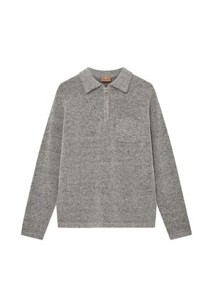 RYAN SOFT ZIP - Hosszú ujjú felső - light grey