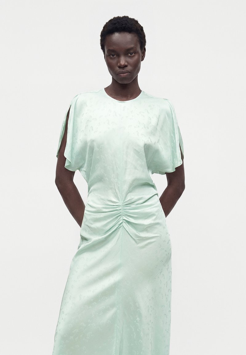 victoria beckham mint green dress Spring Green Stretch Velvet | Fresh