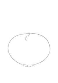 Collana in argento con un design elegante e testurizzato. Presenta un gancio con una catena di lunghezza regolabile per personalizzare la vestibilità.