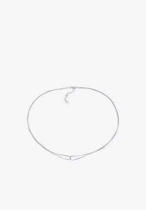 Sølv kædedyse med et slankt, struktureret design. Udstyret med en lås med en justerbar kæde for tilpasning af pasformen.