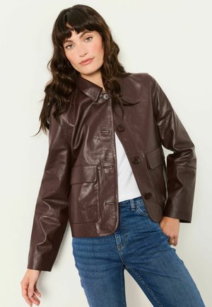 FatFace, Lederjacke - plum purple