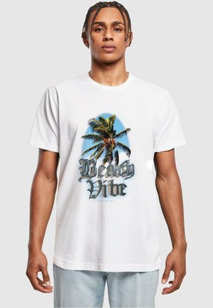 Mister Tee BEACH VIBE  - Print T-shirt - white